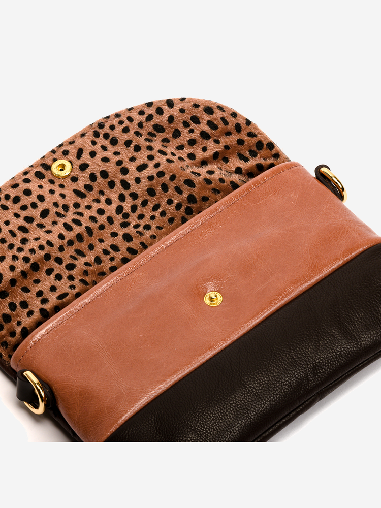Germaine Ostrich Brown Pink