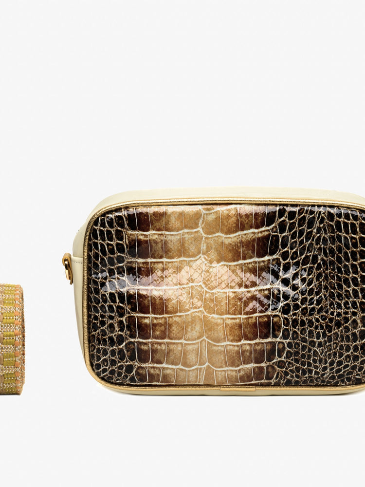 Camera Bag Croco Yellow