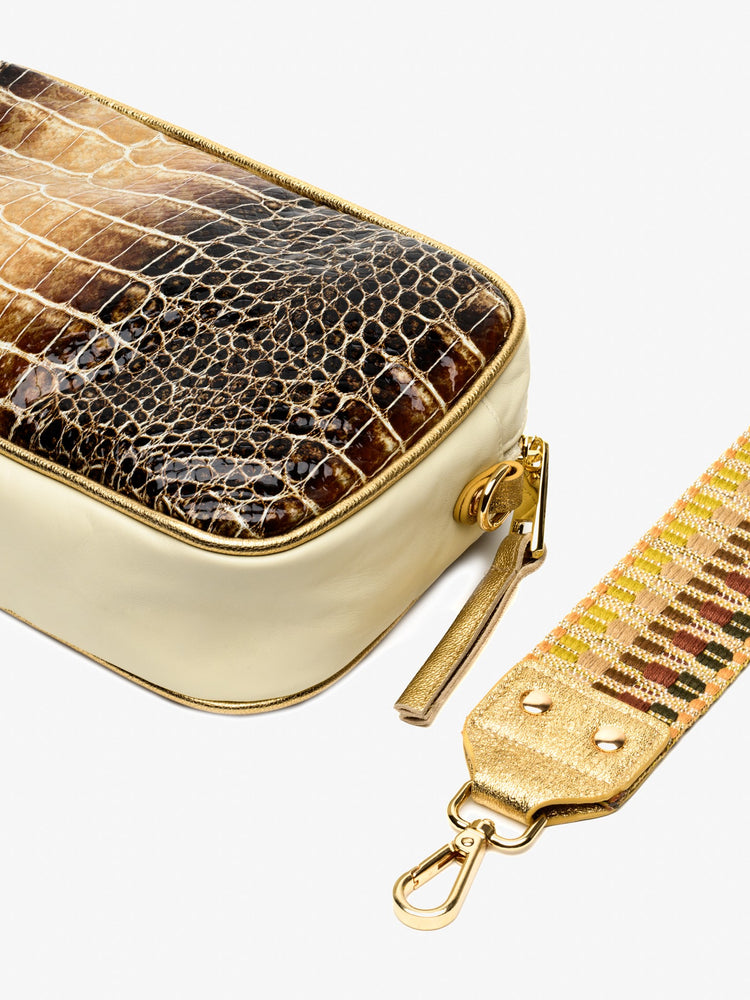 Camera Bag Croco Yellow