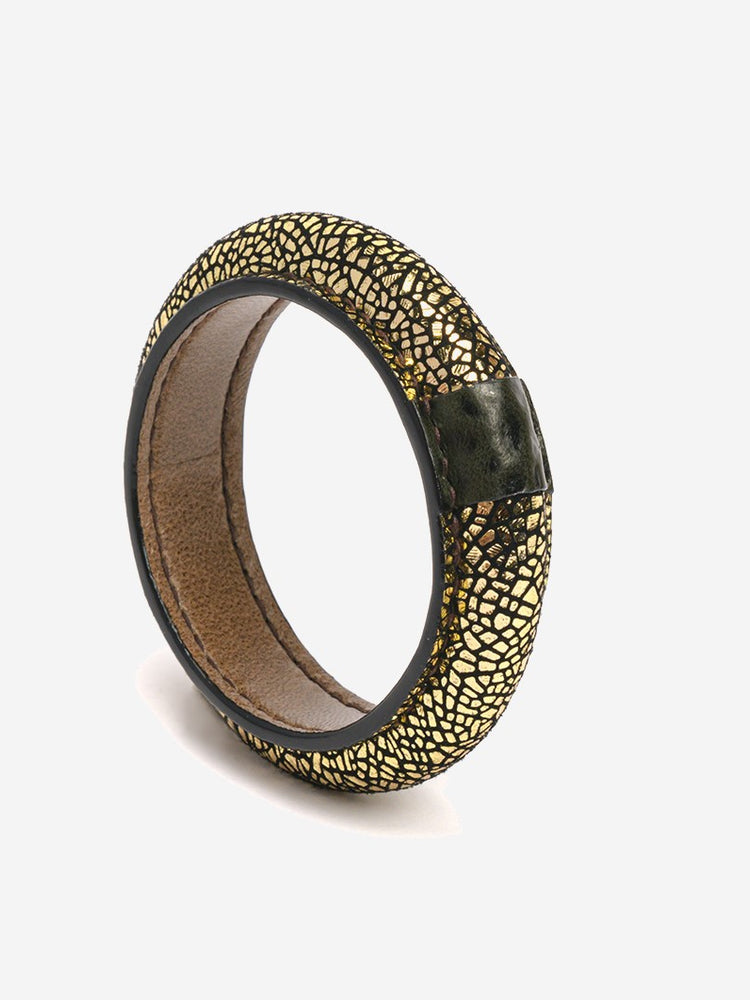 Marbled Gold Bantu Bangle