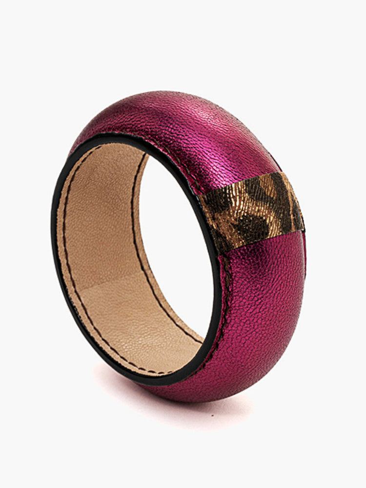 Swahili Fucshia-Glazed Bangle