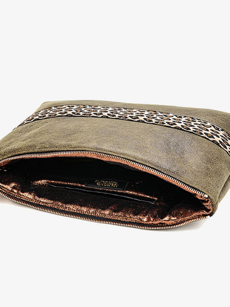 Martha Khaki Laptop Pouch