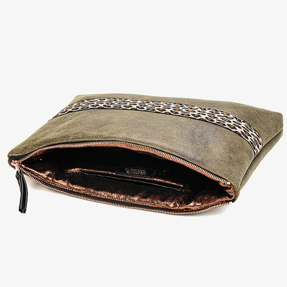 Martha Khaki Laptop Pouch