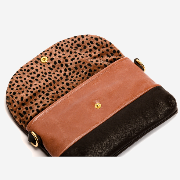 Germaine Ostrich Brown Pink