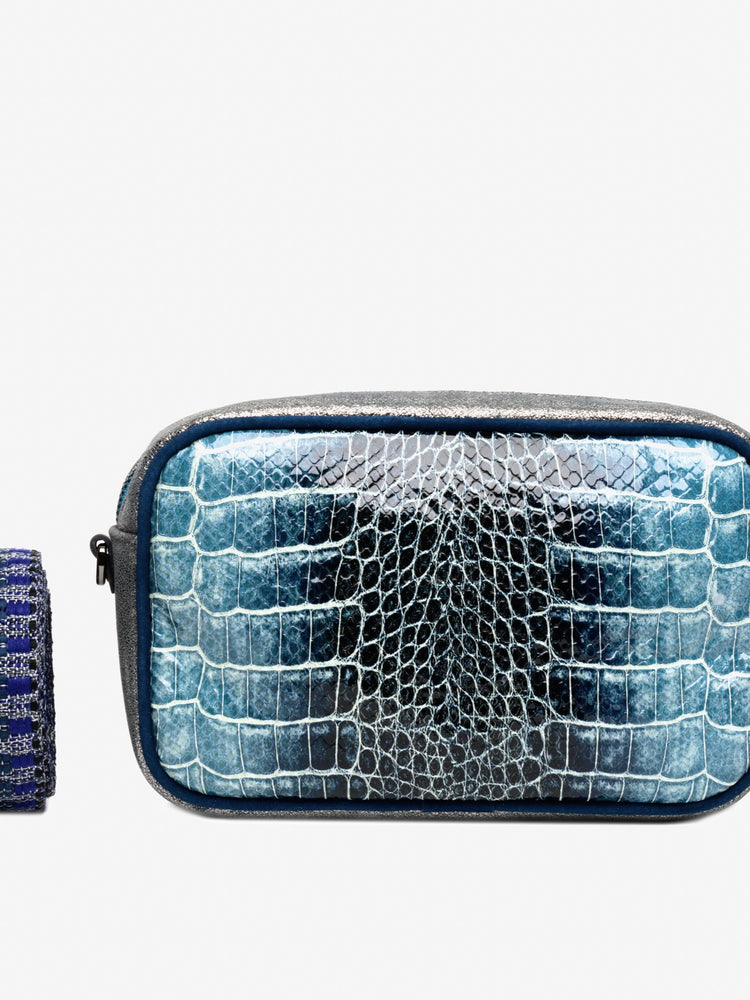 Camera Bag Croco Bleu