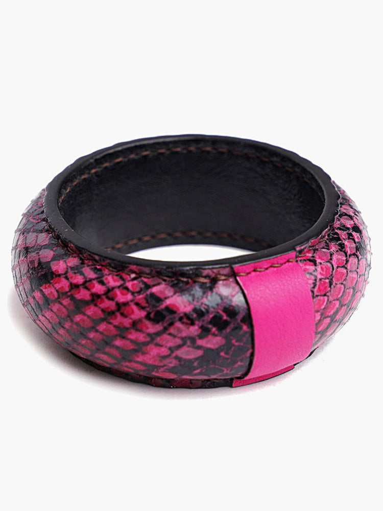 Pink Python Swahili Bangle