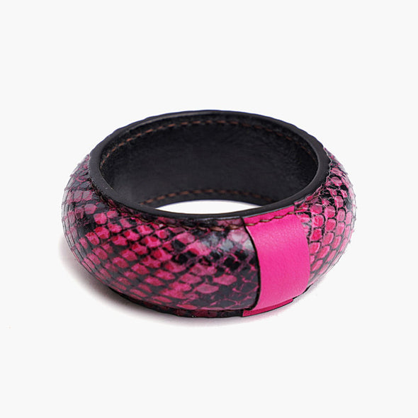 Pink Python Swahili Bangle