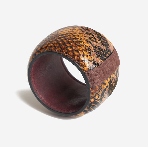 Maasai Python Cuff Yellow