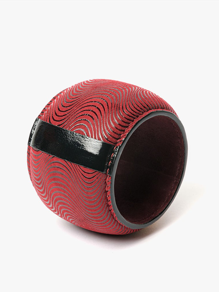 Wavy Red Maasai Bangle