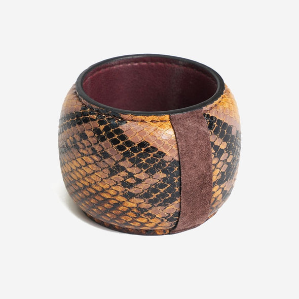 Maasai Python Cuff Yellow