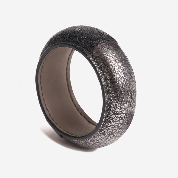 Swahili Black / Silver Bangle 