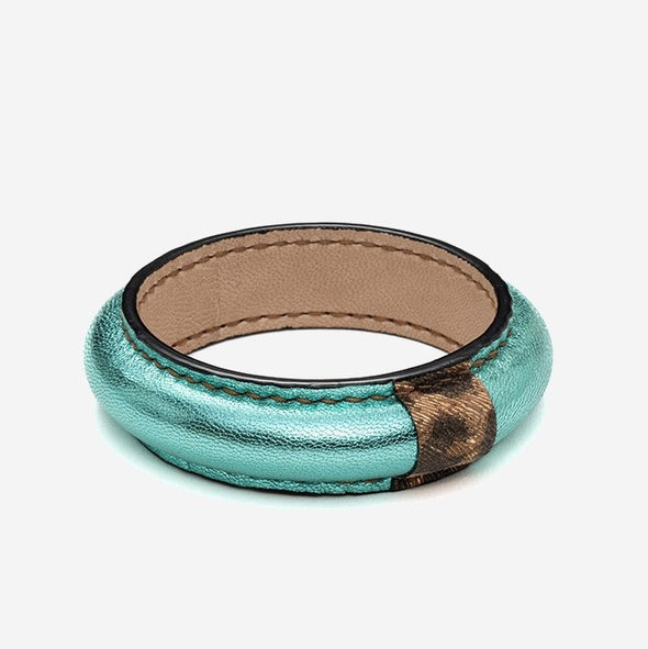 Bantu Glazed-Cyan Bangle
