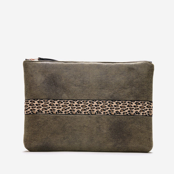 Martha Khaki Laptop Pouch