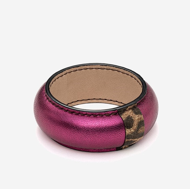 Swahili Fucshia-Glazed Bangle